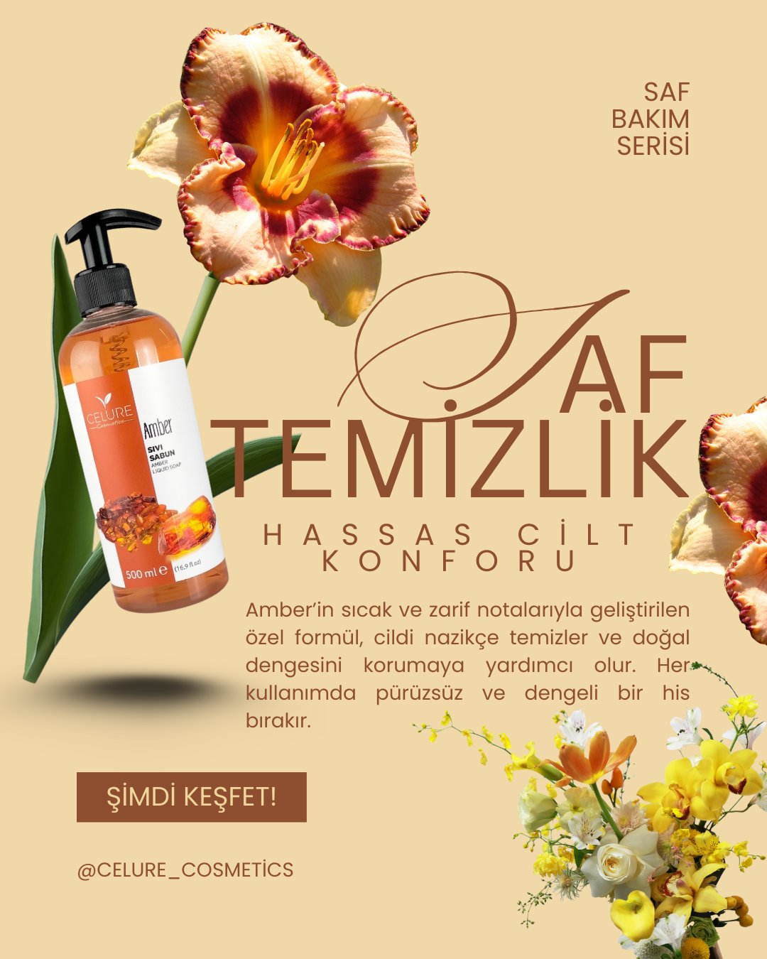 Celure Amber Sivi Sabun