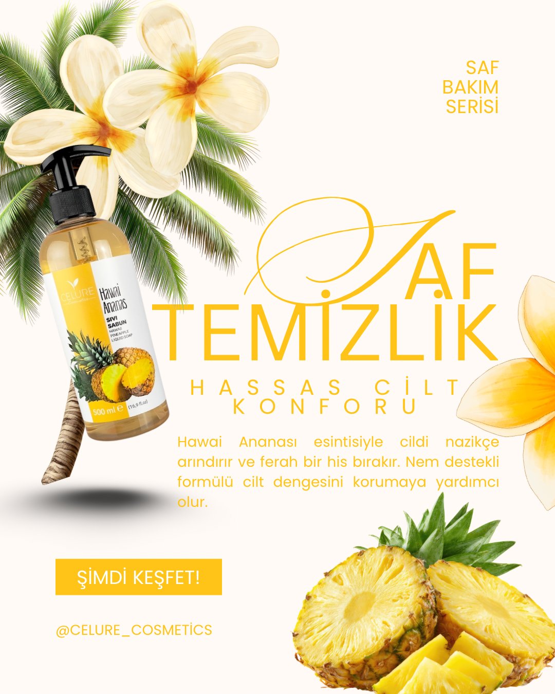Celure Hawai̇ Ananas Sivi Sabun